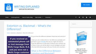 
                            9. Extortion vs. Blackmail – What's the Difference? - Writing Explained