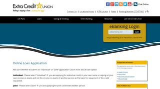 
                            5. Extra Credit Union - Online Loan Application