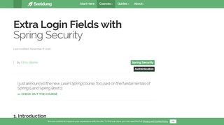 
                            9. Extra Login Fields with Spring Security | Baeldung