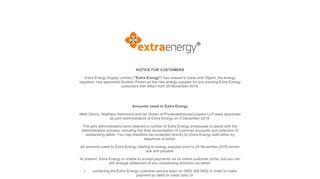 
                            5. extraenergy.co.uk - NOTICE FOR CUSTOMERS