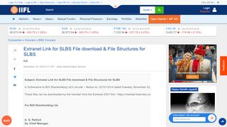 
                            9. Extranet Link for SLBS File download & File Structures for SLBS