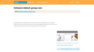 
                            4. Extranet Mbtech Group (Extranet.mbtech-group.com) - Signin