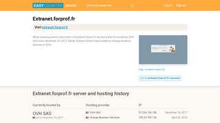 
                            2. Extranet.forprof.fr server and hosting history - Easy Counter