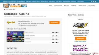 
                            9. ExtraSpel Casino - EXCLUSIEF 100 Free Spins na 1e …