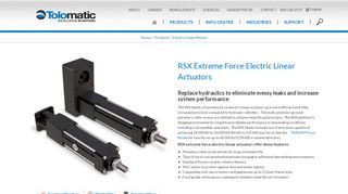 
                            3. Extreme Force Electric Linear Actuators | RSX | by Tolomatic