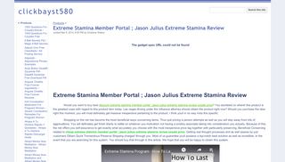 
                            5. Extreme Stamina Member Portal ; Jason Julius Extreme ...