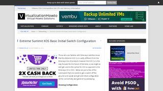 
                            9. Extreme Summit XOS Basic Initial Switch Configuration ...