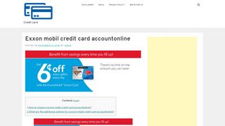 
                            7. Exxon mobil credit card accountonline - Credit card