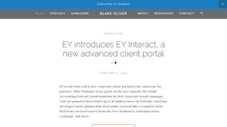 
                            8. EY introduces EY Interact, a new advanced client portal - Blake Oliver