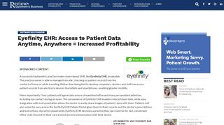
                            7. Eyefinity EHR: Access to Patient Data Anytime, Anywhere = Increased ...