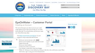 
                            6. EyeOnWater - Customer Portal - The Town of Discovery Bay