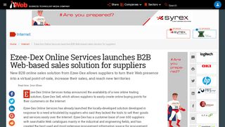 
                            7. Ezee-Dex Online Services launches B2B Web-based sales ...