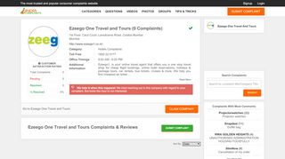 
                            7. Ezeego One Travel and Tours Customer Care, Consumer …
