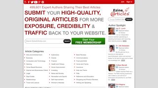 
                            1. EzineArticles Submission - Submit Your Best …