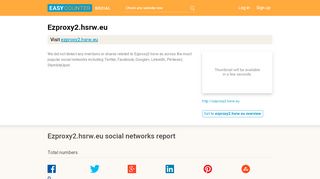 
                            5. Ezproxy 2 Hsrw (Ezproxy2.hsrw.eu) full social media ...