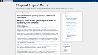 
                            5. EZspend Prepaid Cards: Prepaid debit cards …
