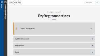 
                            1. EzyReg transactions - SA.GOV.AU - Home