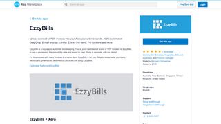 
                            9. EzzyBills | Xero App Marketplace AU