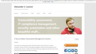 
                            7. F-Secure Radar Vulnerability Management solution | Alexander V ...