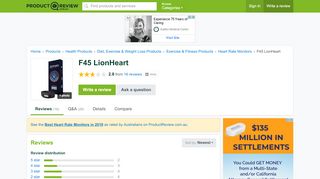 
                            5. F45 LionHeart Reviews - ProductReview.com.au