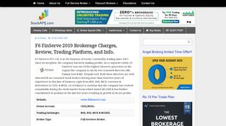 
                            4. F6 FinServe Brokerage Charges | Reviews | Trading …