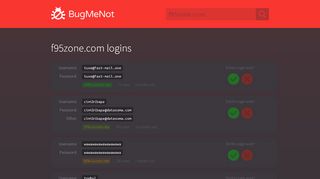 
                            2. f95zone.com passwords - BugMeNot