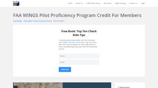 
                            9. FAA WINGS Pilot Proficiency Program Credit For Members