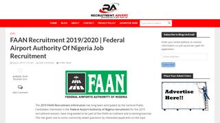 
                            9. FAAN Recruitment 2019/2020 | Federal Airport Authority Of Nigeria ...
