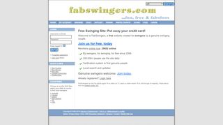 
                            4. Fab Swingers: Free swingers site for UK and USA