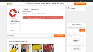 
                            5. Fabfunia Customer Care, Consumer Complaints and Reviews