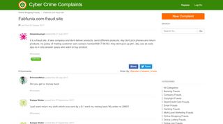
                            9. Fabfunia.com fraud site - Cyber Crime Complaints