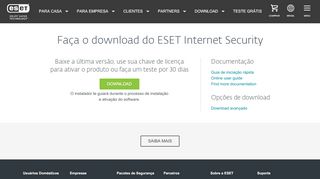 
                            5. Faça download do ESET Internet Security | ESET