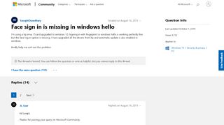 
                            8. Face sign in is missing in windows hello - Microsoft …