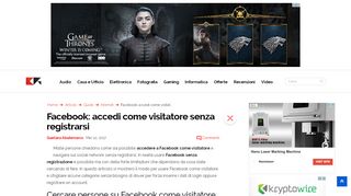 
                            6. Facebook: accedi come visitatore senza registrarsi - ChimeraRevo