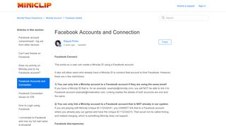 
                            4. Facebook Accounts and Connection – Miniclip Player ...