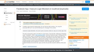 
                            3. Facebook App: Insecure Login Blocked on localhost - Stack ...