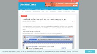 
                            5. Facebook Authentication/Login Process: In Popup …