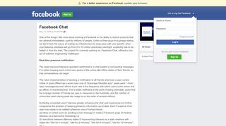 
                            2. Facebook Chat