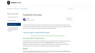 
                            5. Facebook Connect – Armor Games