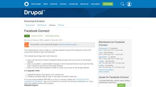 
                            1. Facebook Connect | Drupal.org