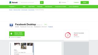 
                            9. Facebook Desktop Download para Windows Grátis - Baixaki