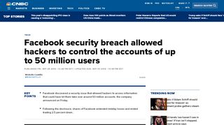 
                            6. Facebook discovered 'security issue' affecting 50 million ...