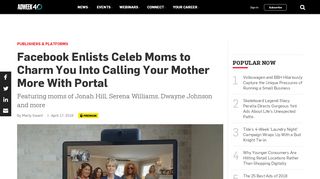 
                            3. Facebook Enlists Celeb Moms to Charm You Into Calling Your Mother ...