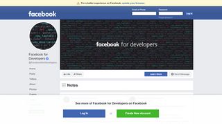 
                            6. Facebook for Developers - Notes | Facebook