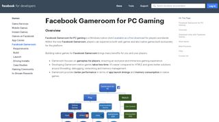 
                            6. Facebook Gameroom - Games - Facebook for Developers
