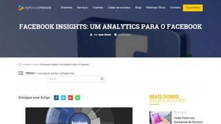 
                            6. Facebook Insights: Um Analytics para o Facebook