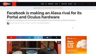 
                            6. Facebook is making an Alexa rival for its Portal and Oculus ...