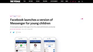 
                            6. Facebook launches a version of Messenger for young ...