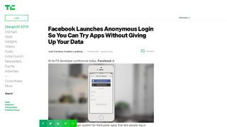 
                            7. Facebook Launches Anonymous Login So You Can Try Apps Without ...
