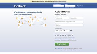 
                            2. Facebook – Lépj be, vagy regisztrálj!